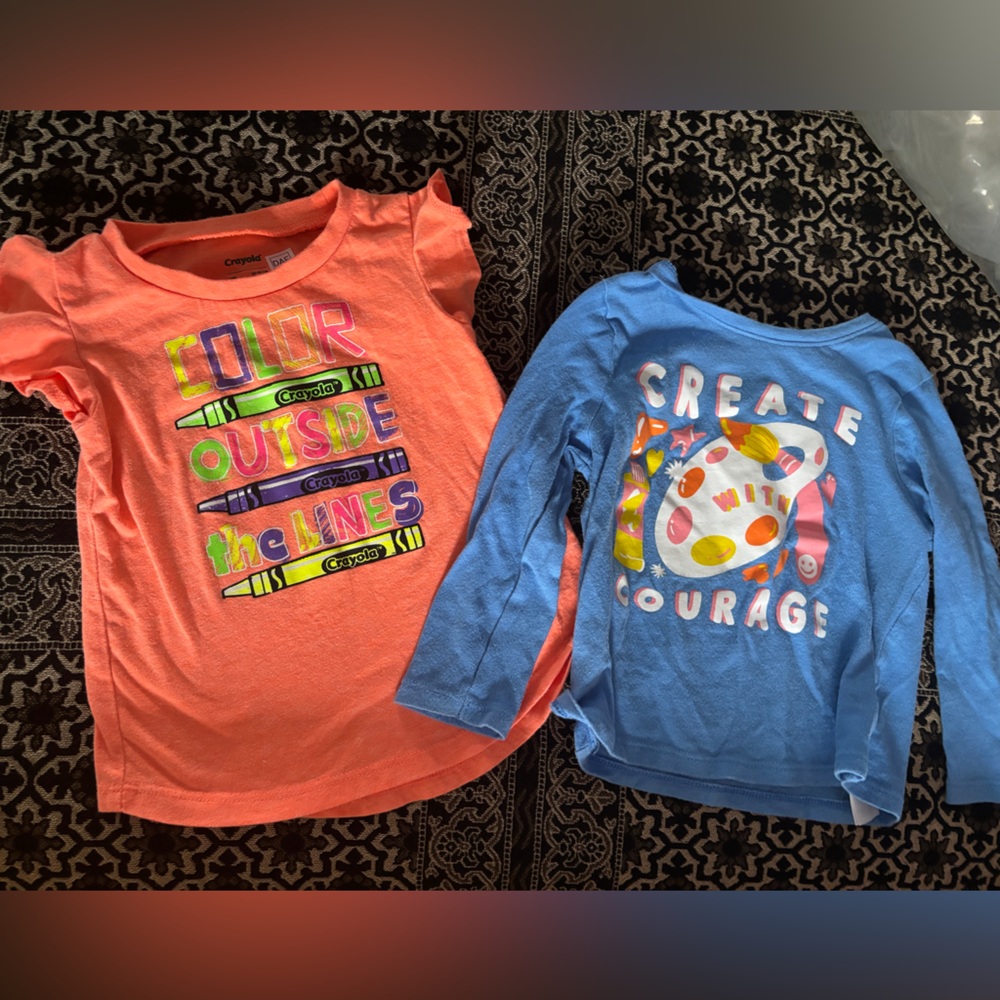 2 creative T shirts one long sleeve one short sleeve